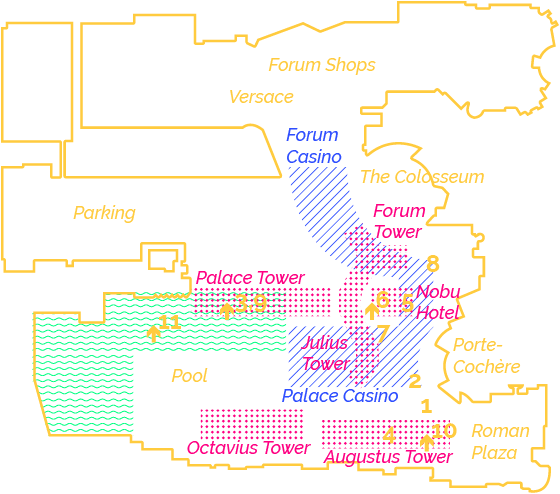 Caesars Palace map