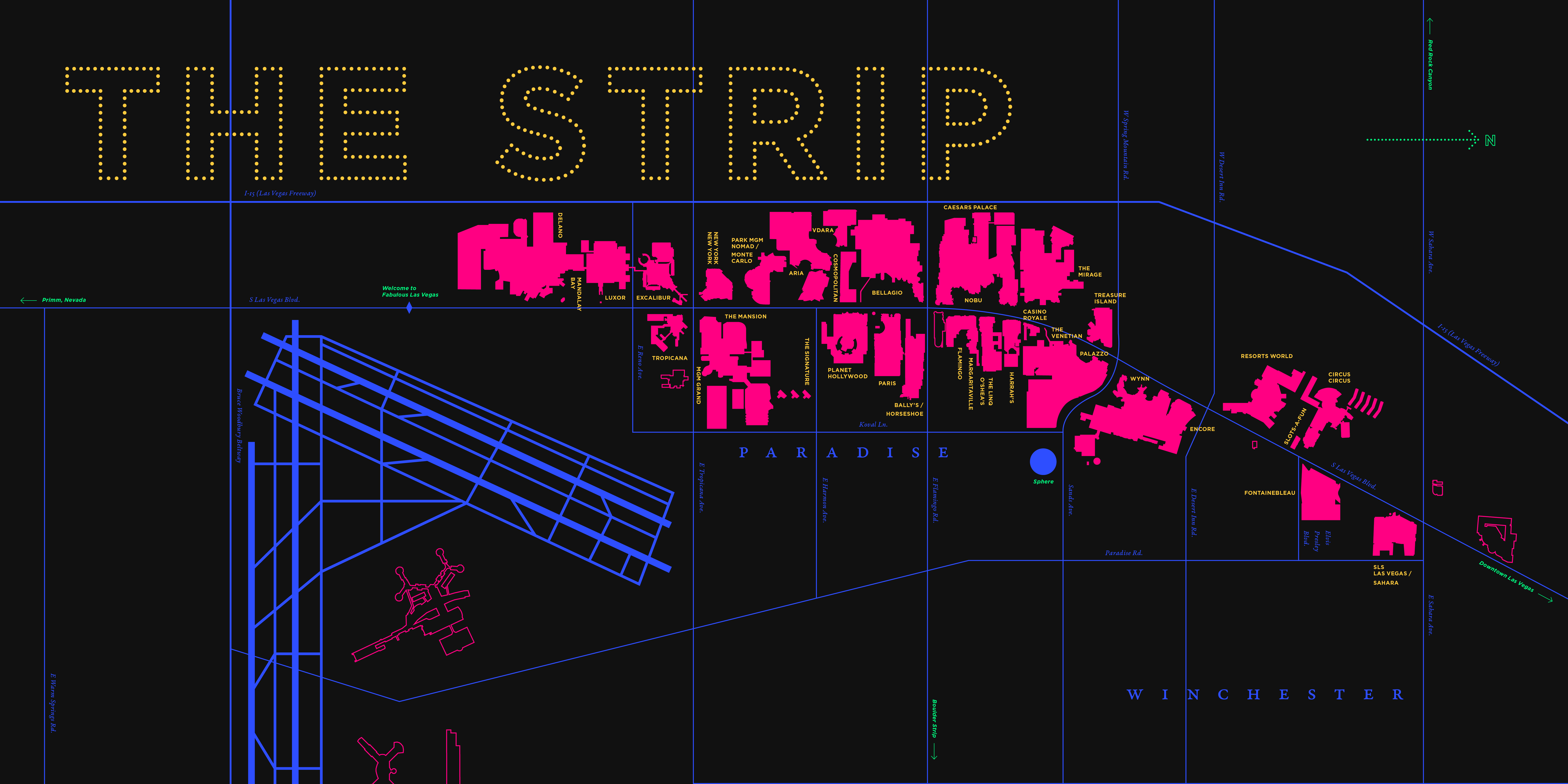 The Strip map